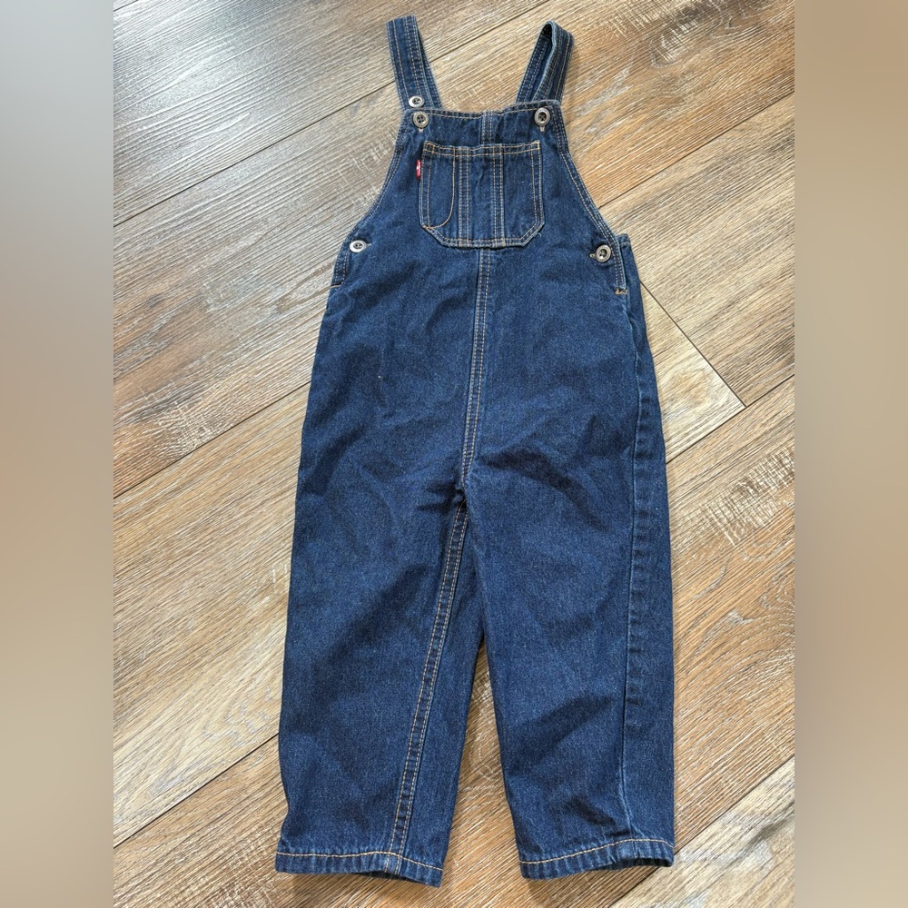 Levi’s Classic Dark Blue Denim bib Overalls for Kid 3T